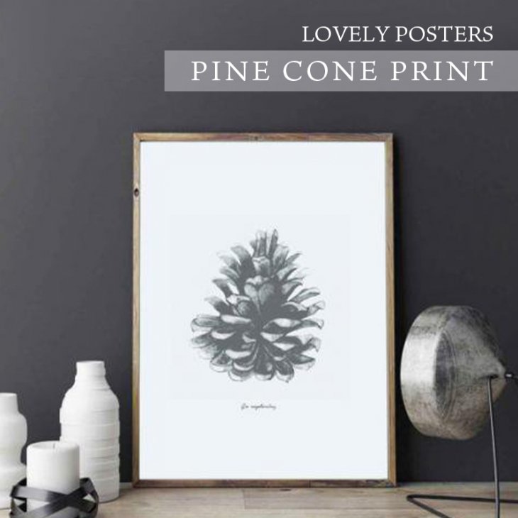 Lovely Posters Pine Cone Print A3 アートプリント ポスター 北欧 シンプル おしゃれ Hafen ハーフェン 北欧 ヨーロッパの雑貨 ポスターを扱う通販ショップ