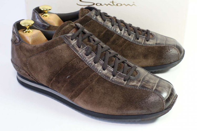 ジョンロブサントーニ santoni 14273 ダークブラウン スエード ...