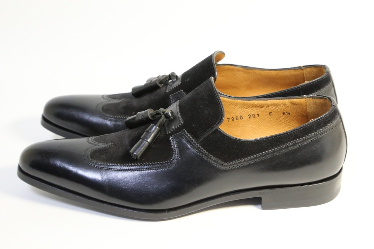 342 ほぼ新品 サントーニ Santoni タッセル ローファー コンビ - SHOESAHOLIC 公式 | 高級靴の買取委託と中古