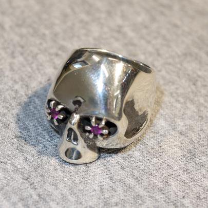 NUMBER (N)INE 2014SS (春夏) 】 ×JAM HOME MADE SKULL RING SILVER WITH STONE
