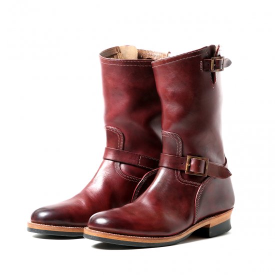 burgundy leather boots