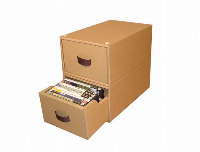 Dvd収納ボックス 2個セット 完成品 ダンボール 収納 B6判のコミックの収納にも ダンボール製収納 ボックスを工場直送価格で クラフト本店