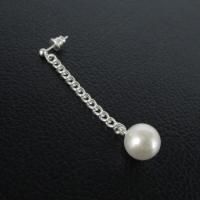 【HERGO/ハーゴ】<BR>チェーン パール ピアス -シルバー925