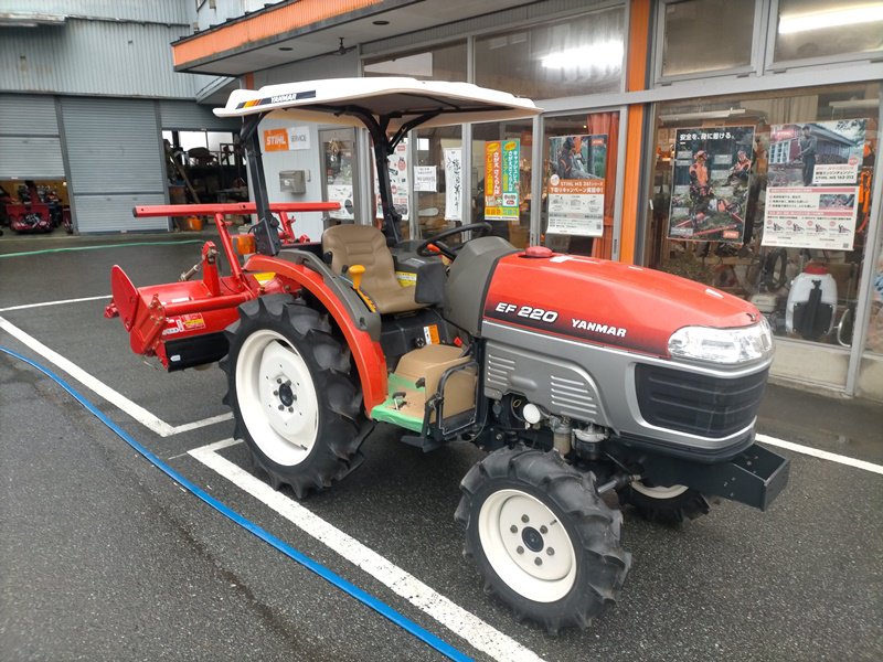 中古トラクター22馬力ヤンマーEF222エアコンキャビン-山形菊地農機商会