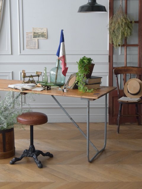 オランダアンティーク家具 折りたたみテーブル インダストリアルインテリア