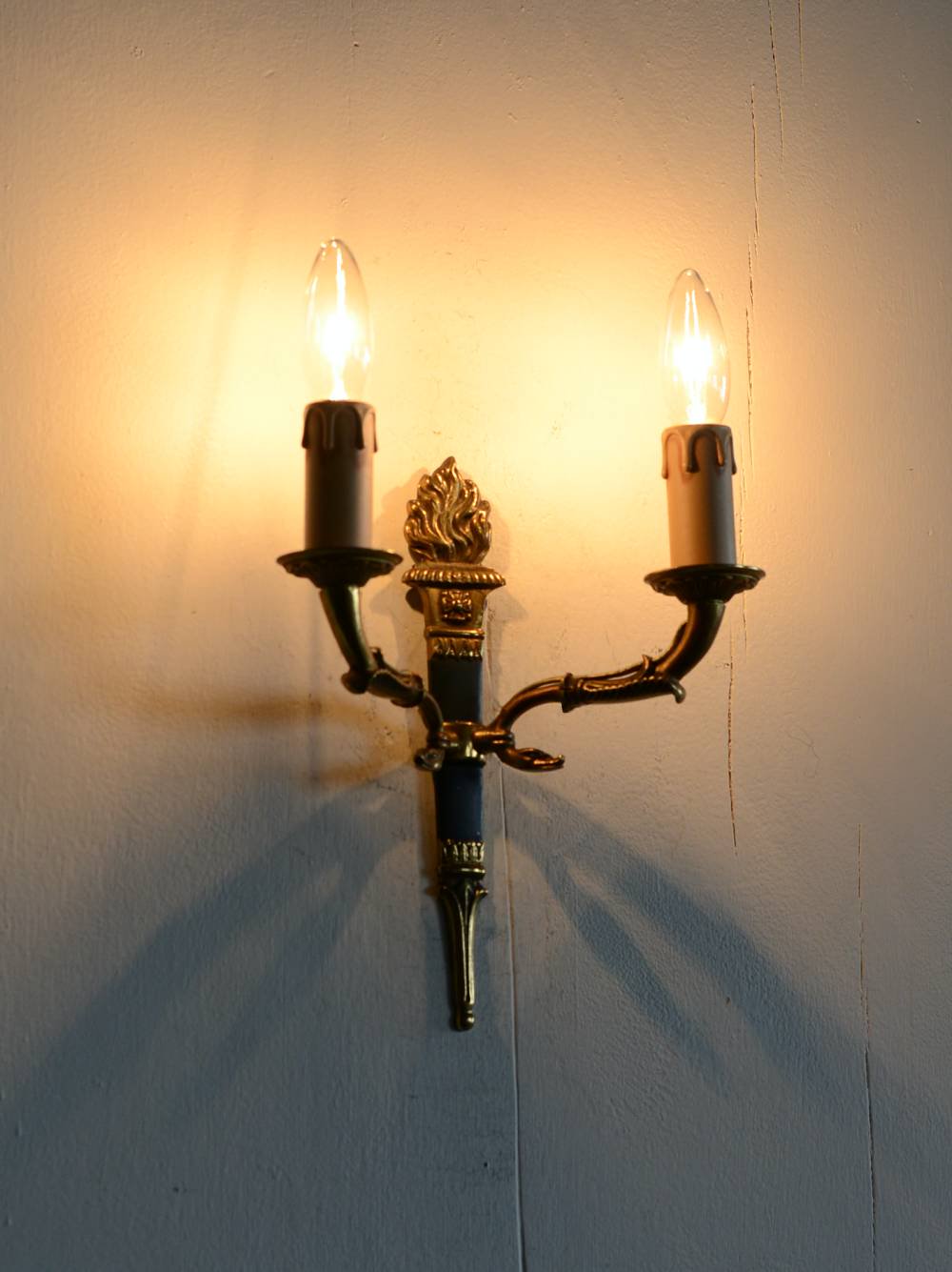 フランスアンティーク照明 2灯ウォールランプ.36B アンティークランプ