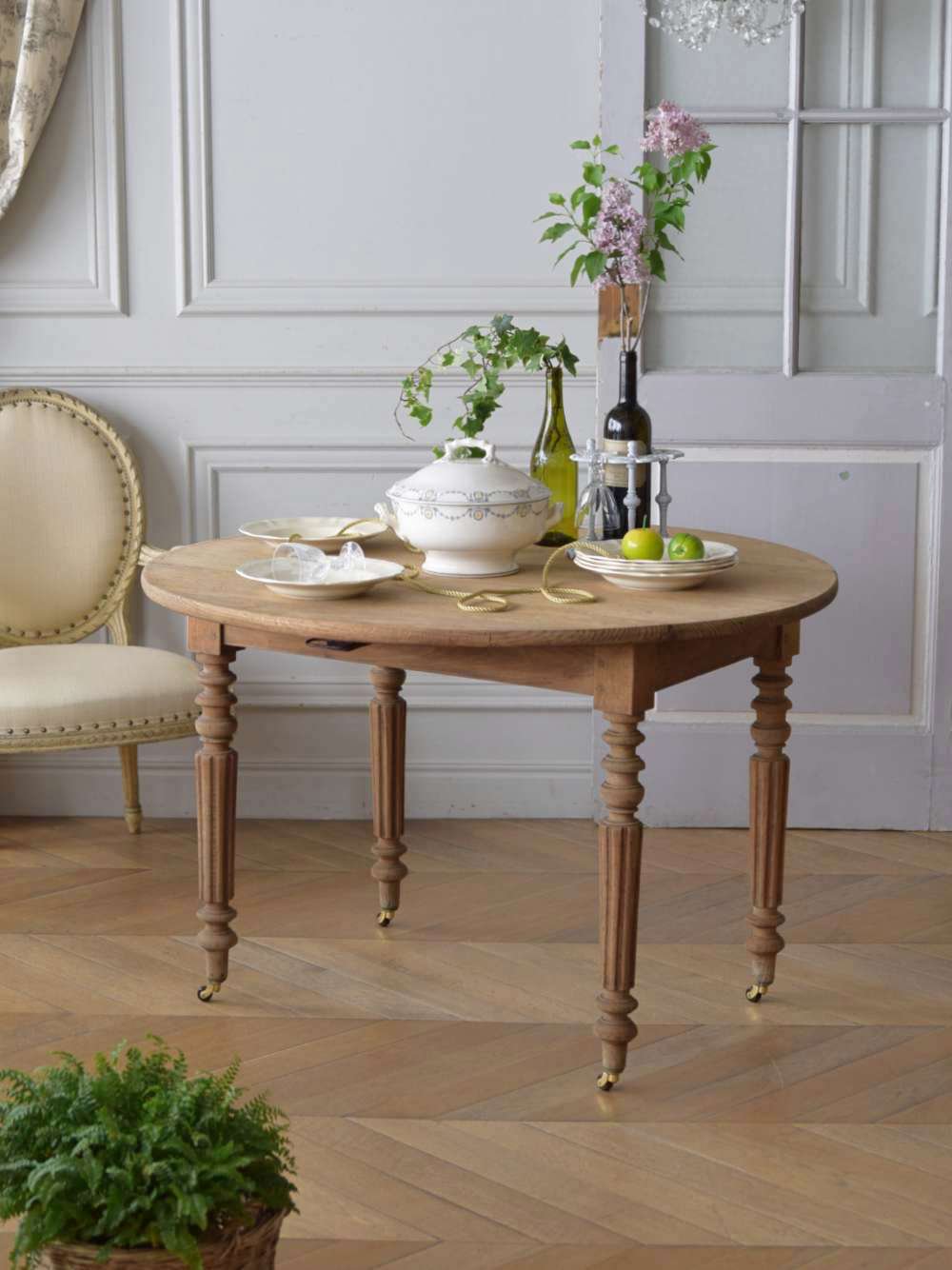 バタフライテーブル ダイニングテーブル 丸テーブル フランス 