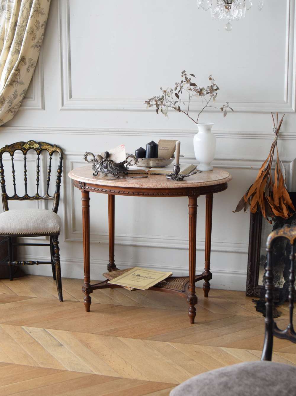 フランスアンティーク家具 マーブルトップテーブル フレンチテーブル