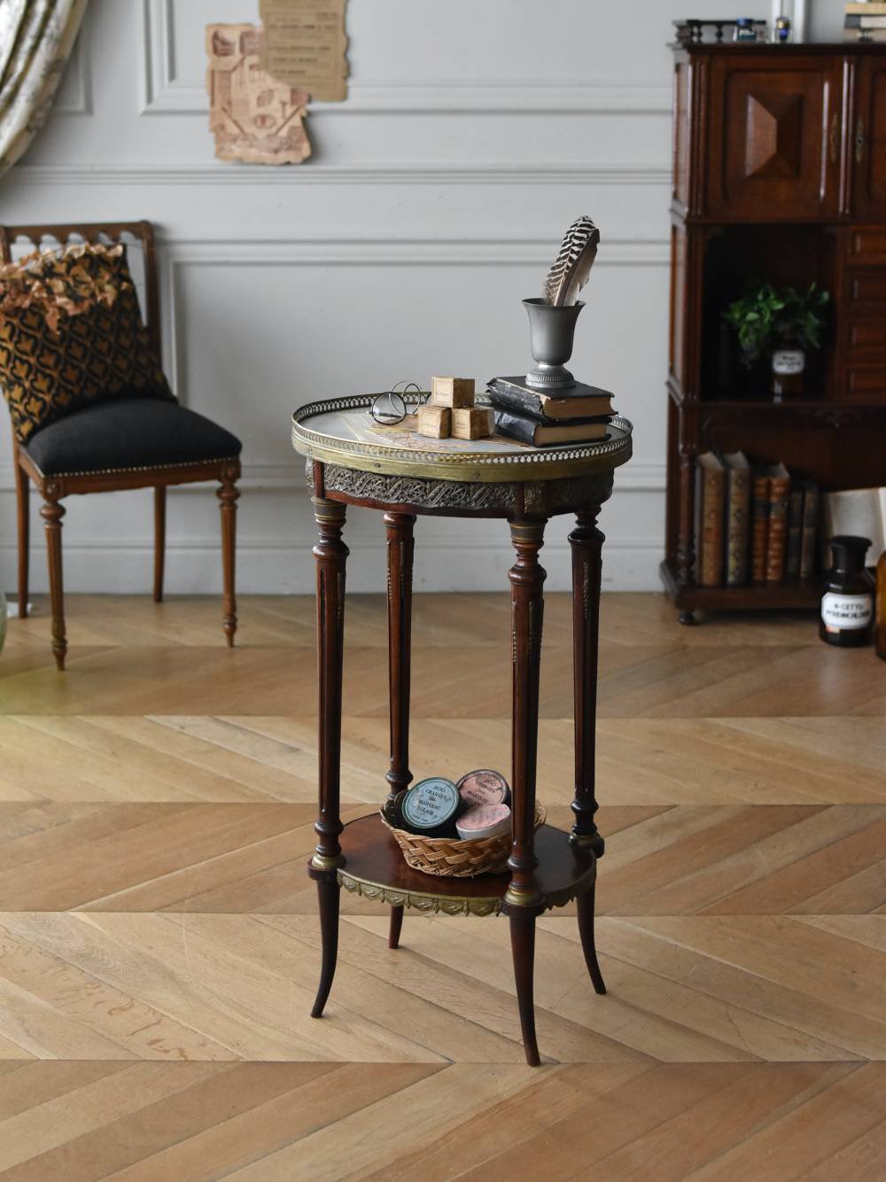 アンティーク家具1920年代ベルギー原産 テーブル マーブルトップ-