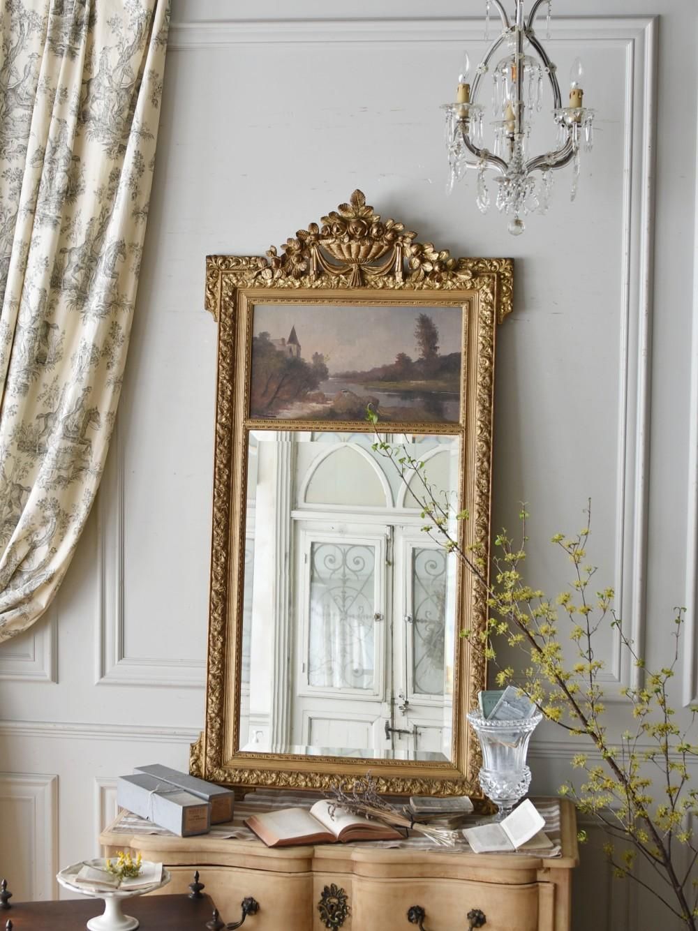 フランスアンティークインテリア トゥルモウミラー.10 フレンチミラー