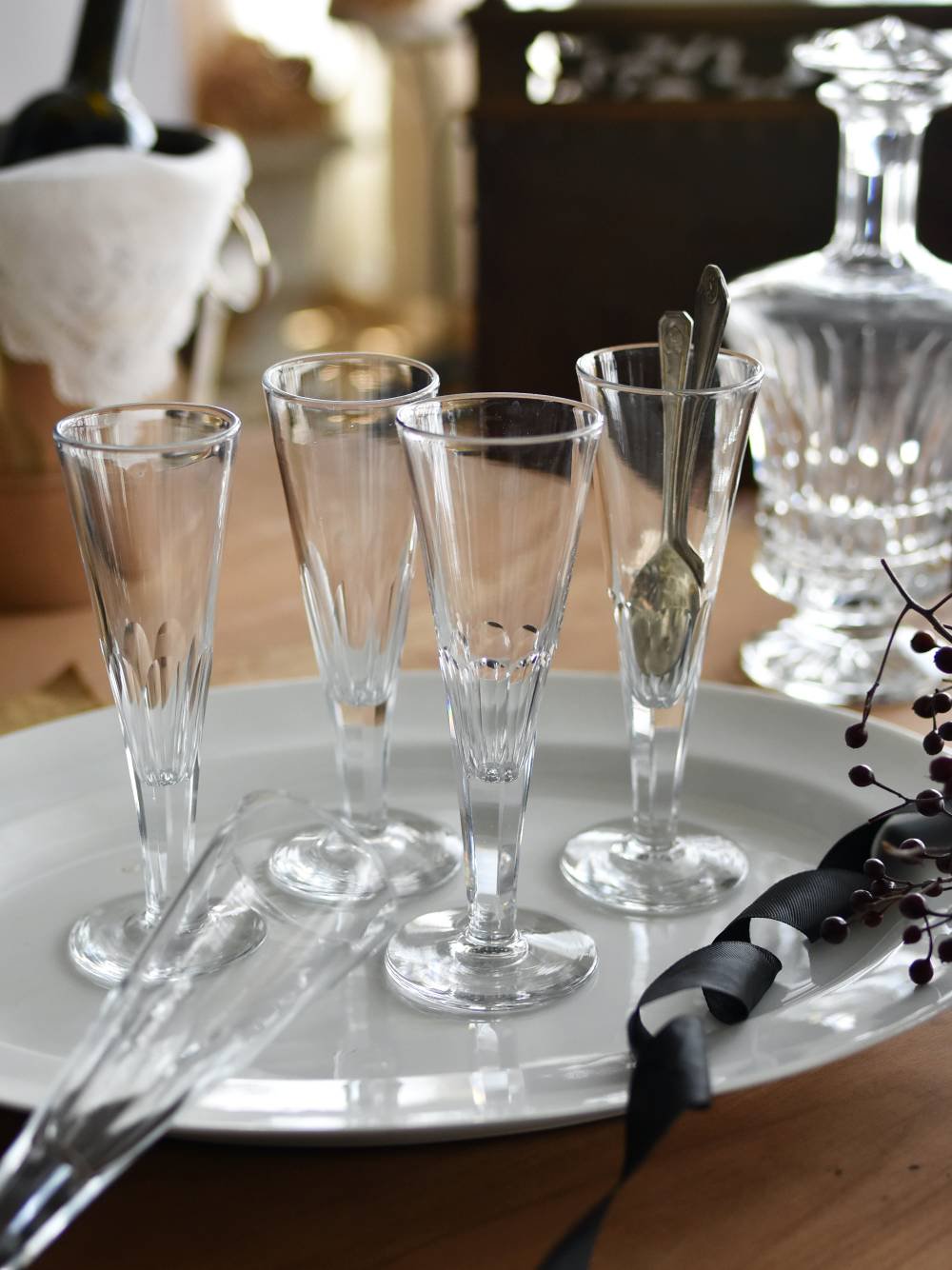 フランスアンティーク雑貨 シャンパングラス テーブルウェア