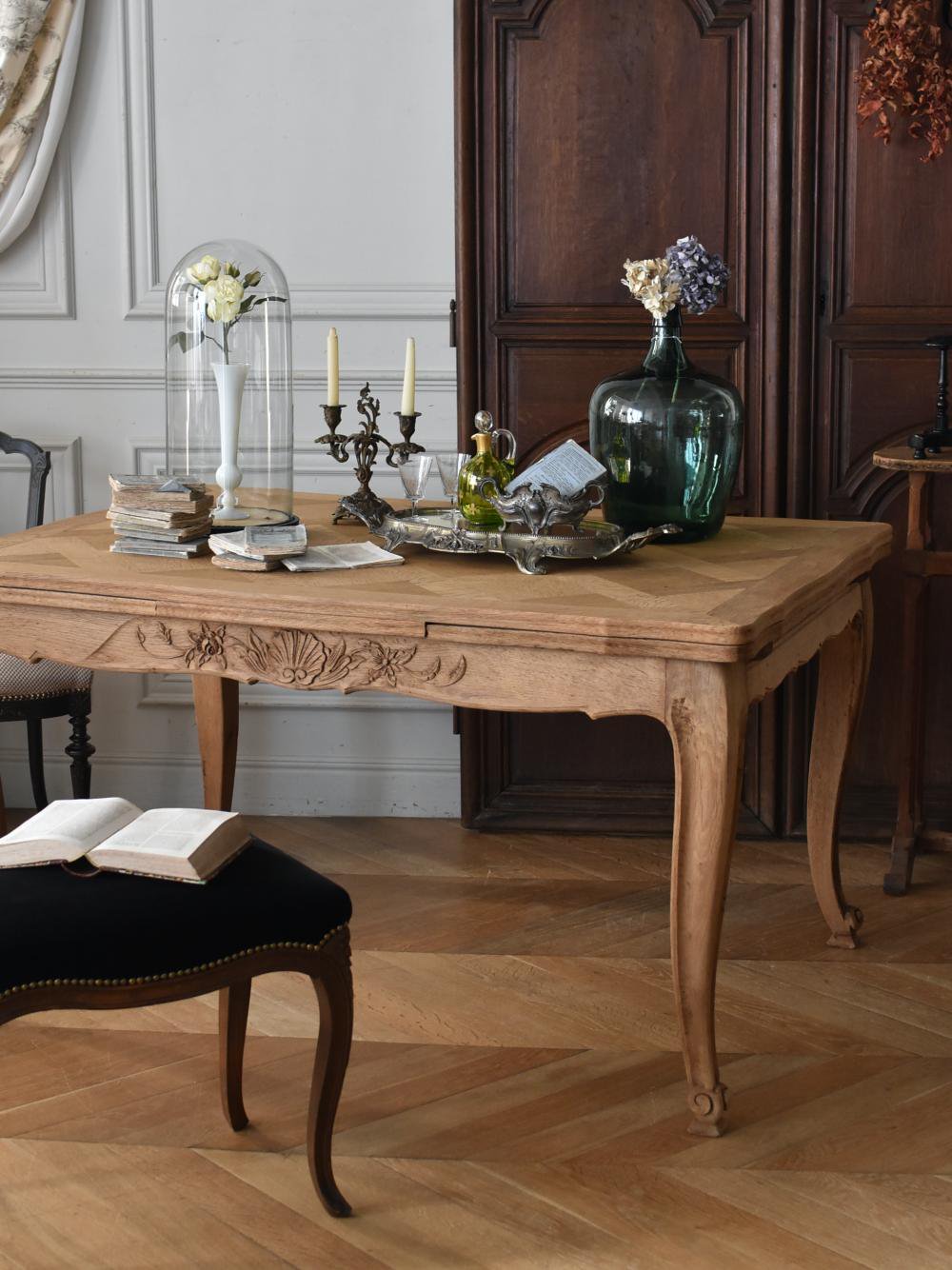 フランスアンティーク家具 フレンチ伸縮テーブル.15 ダイニングテーブル