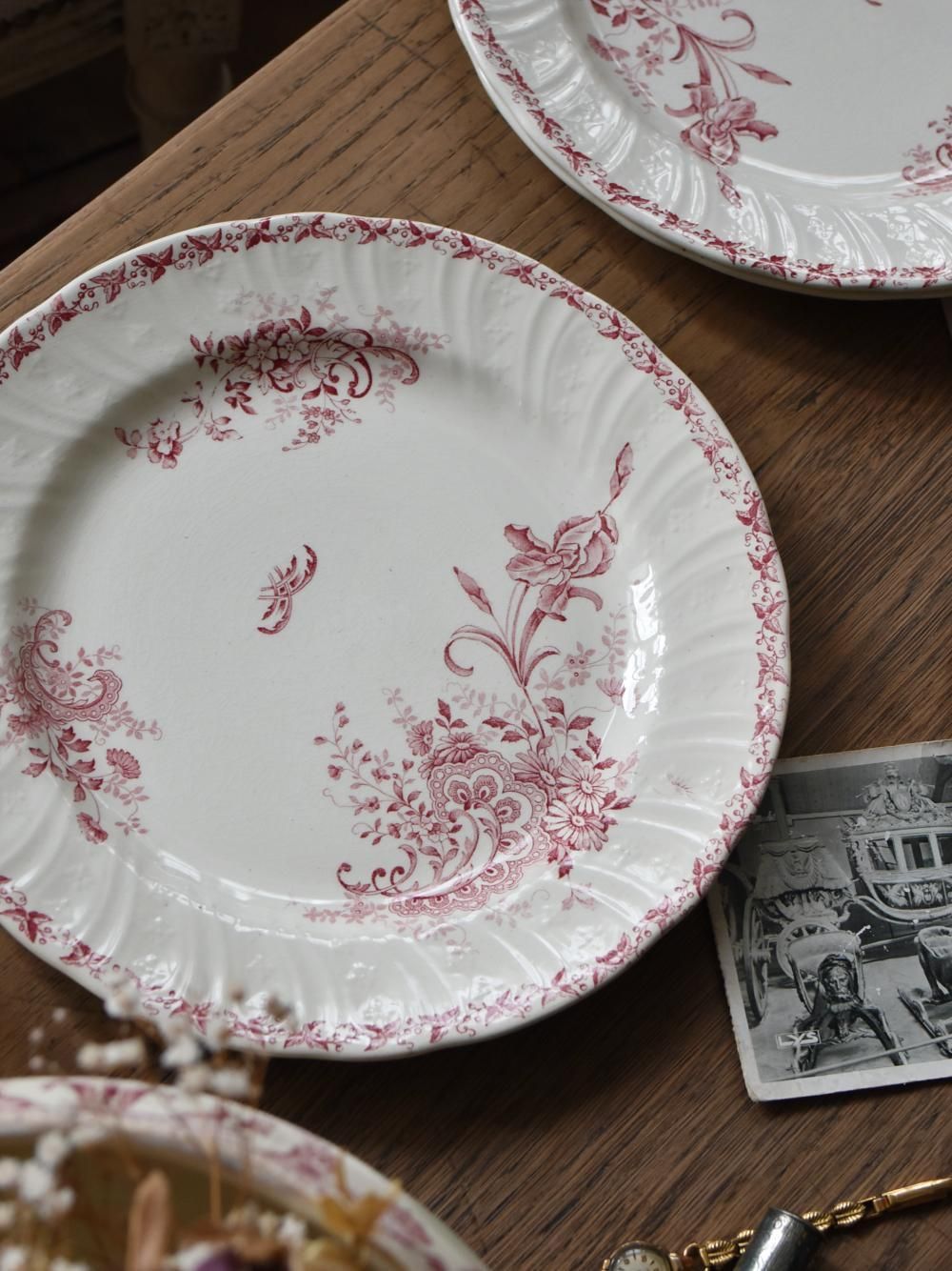 フレンチアンティーク　ミニプレートとミニカップ2個 キッチン | Brocante de La Cocotte （フランスアンティーク