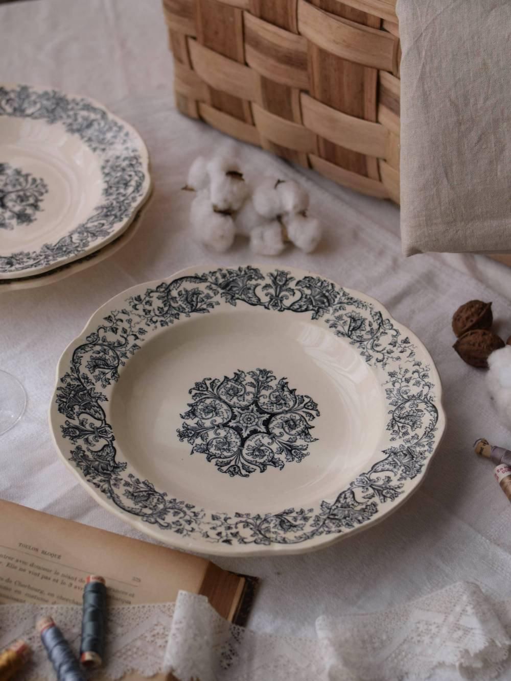 フランスアンティーク LONGCHAMP VILLEY 平皿[3351] フランス