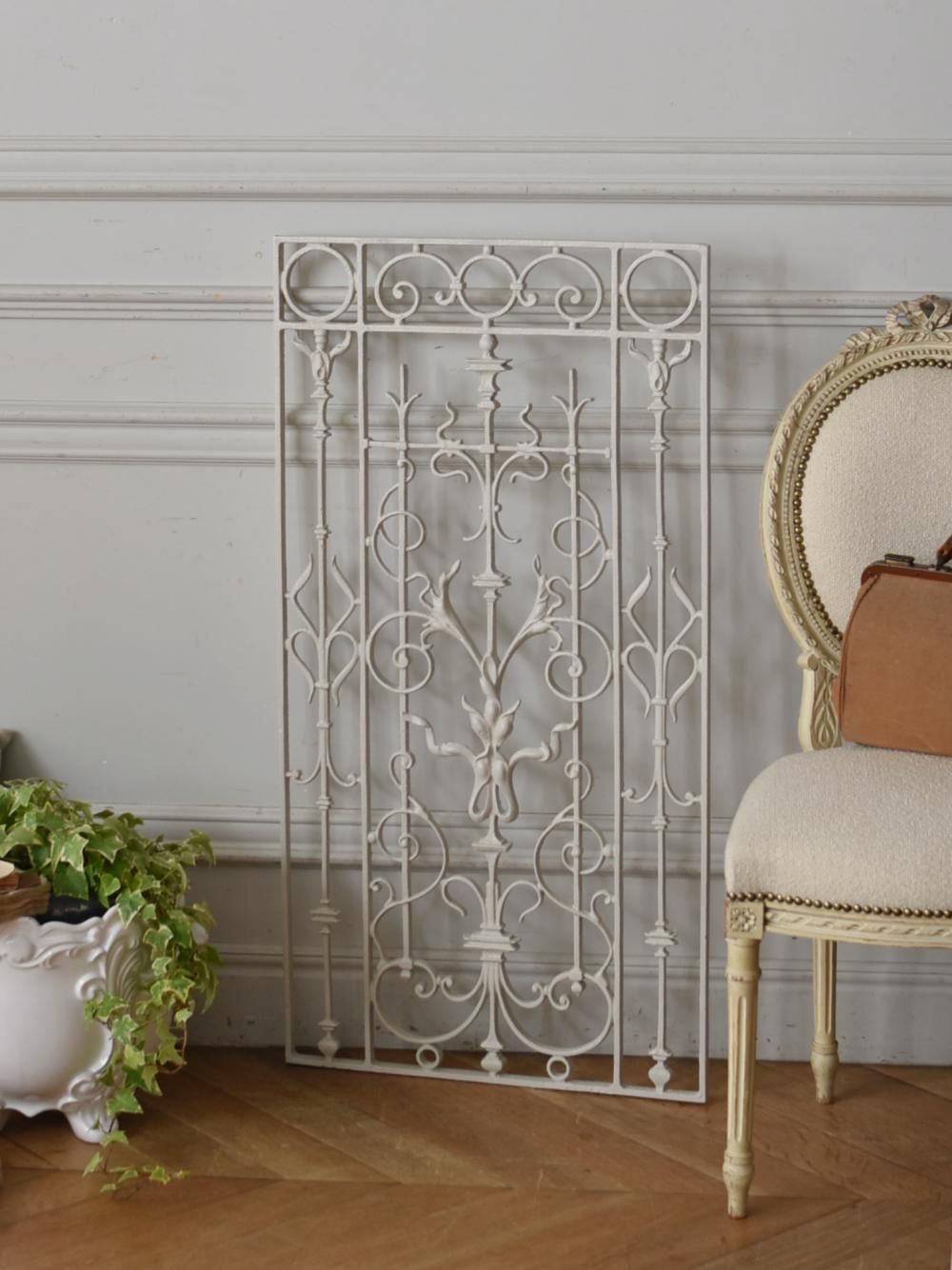 ヴィンテージ フランスアンティーク ウォールデコ アイアンパネル.57 フランスアンティーク建具 ウォールデコレーション iron