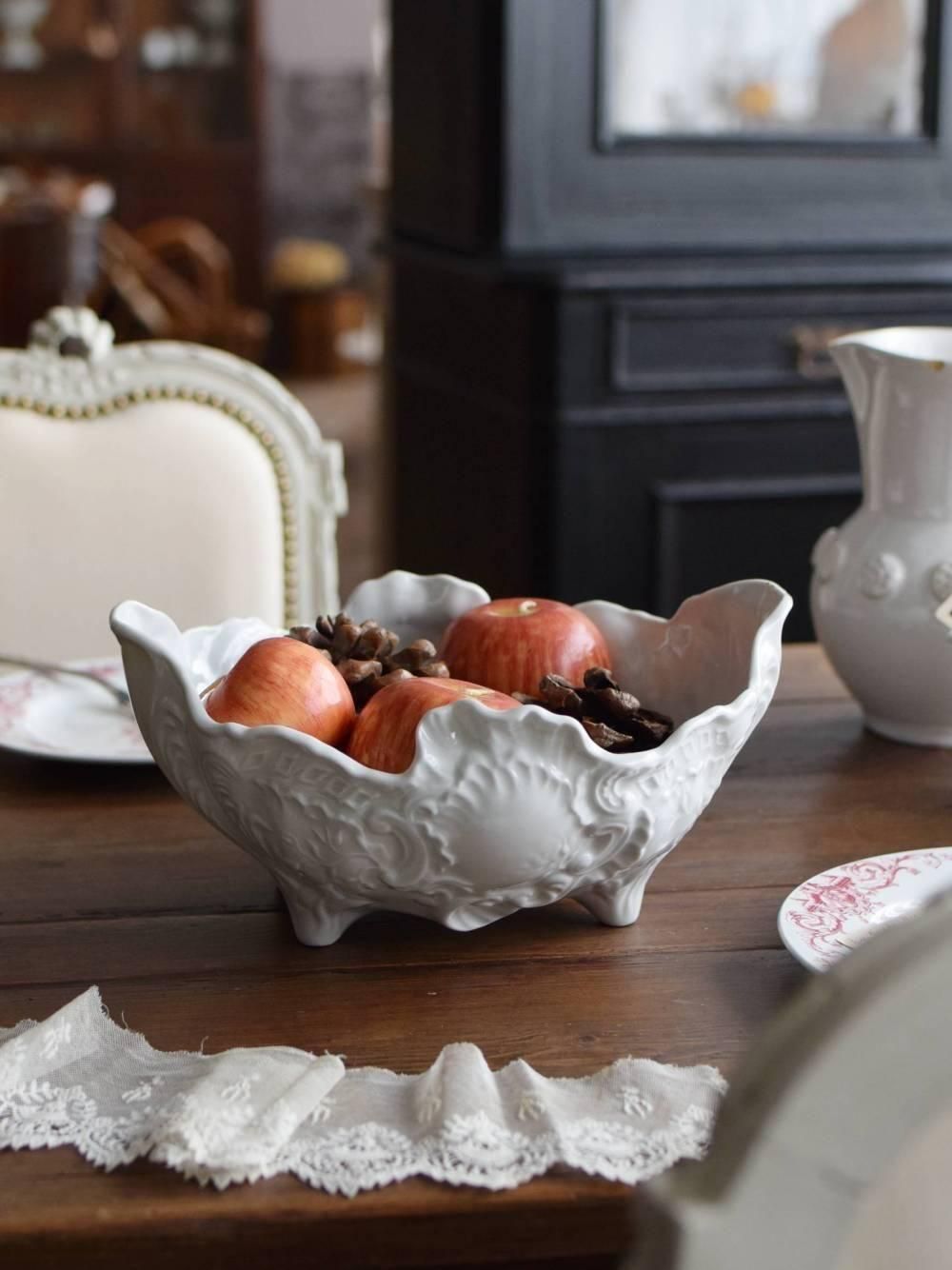 フランスアンティーク　フルーツボウル フルーツボウル.LIMOGES シェル ロカイユ フランスアンティーク雑貨