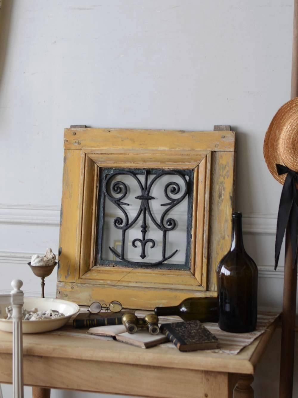 アンティーク窓.アイアン フランスアンティーク建具 パーツ ウォール