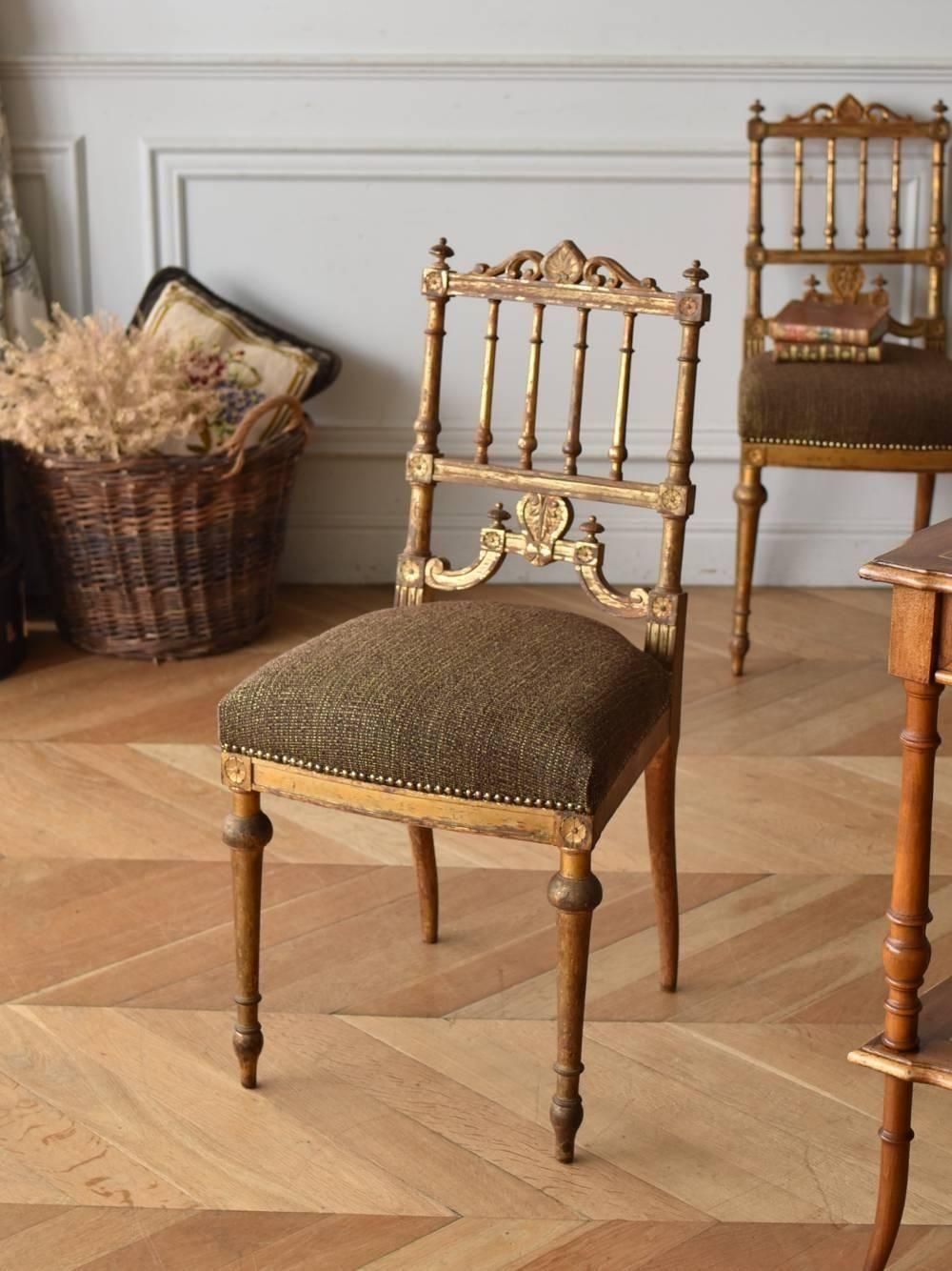 フランスアンティーク　椅子 フランス アンティーク 19世紀 ウォルナット ダイニングチェア