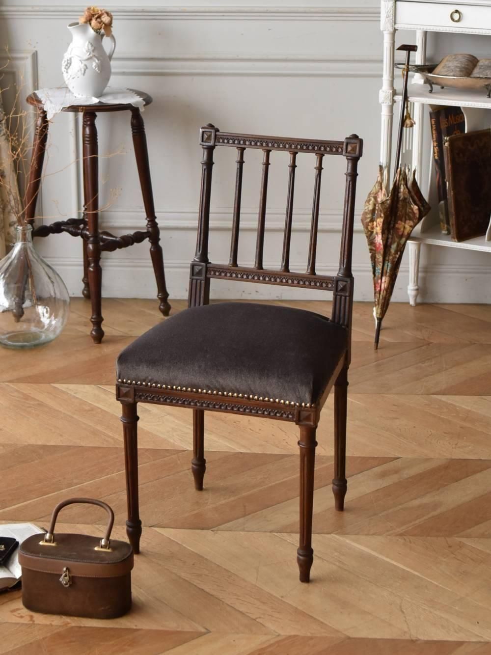 アンティークチェア.Brown6 フランスアンティーク家具 椅子