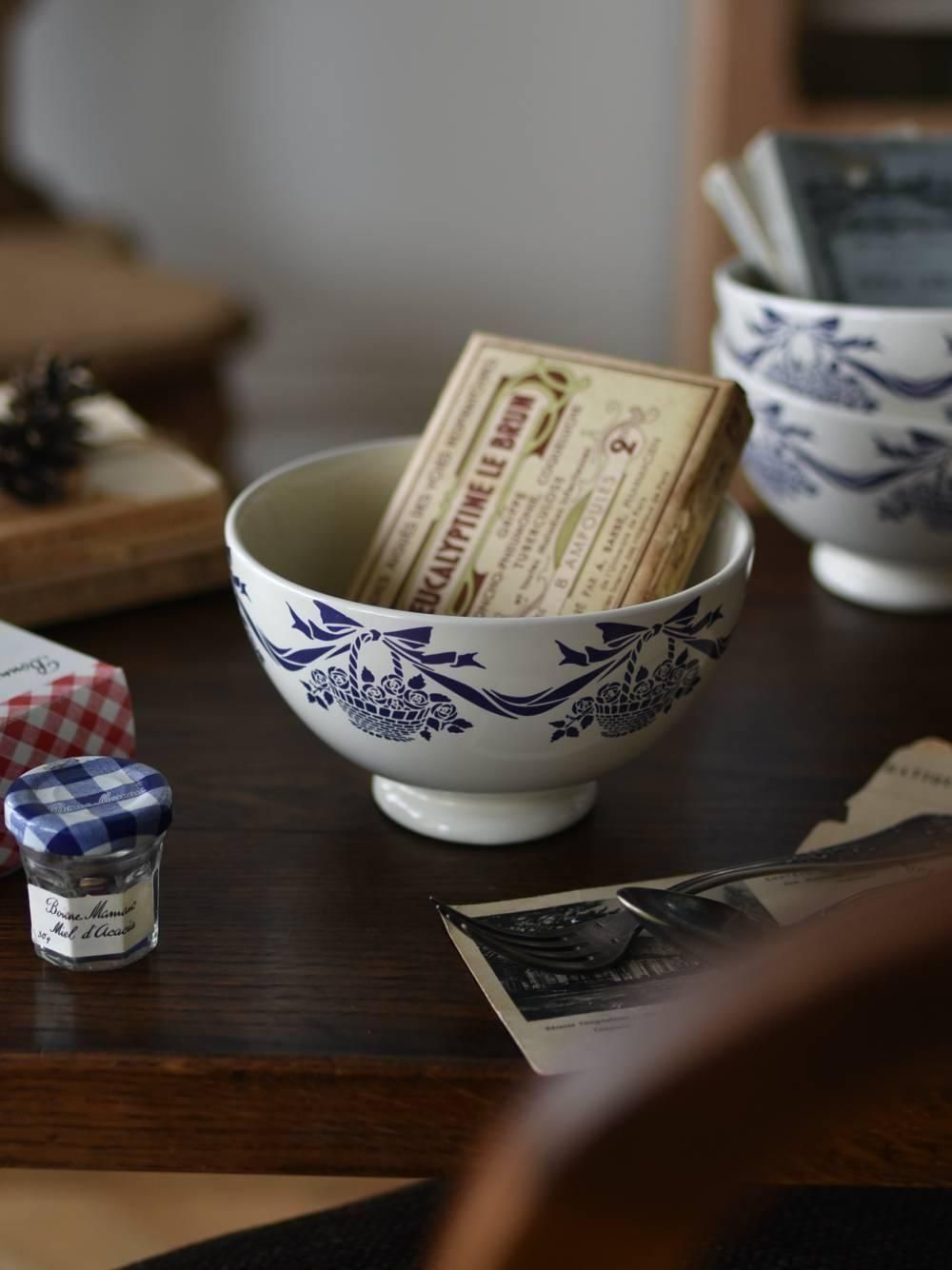 カフェオレボウル.4D フランスヴィンテージ食器 テーブルウェア