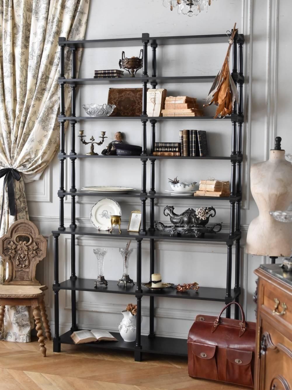 5段シェルフ　アンティーク　イギリス　フランス フランスアンティーク家具 5段ウォールシェルフ ウォール