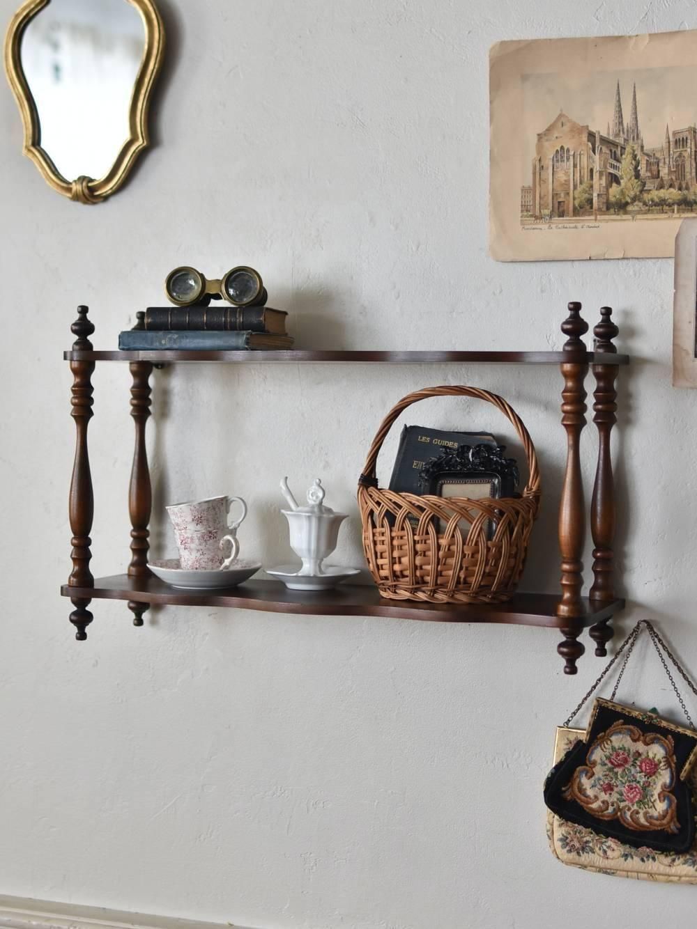 フランス　ヴィンテージ　ウォールシェルフ 3段ウォールシェルフ.22 フランス ヴィンテージ 飾り棚