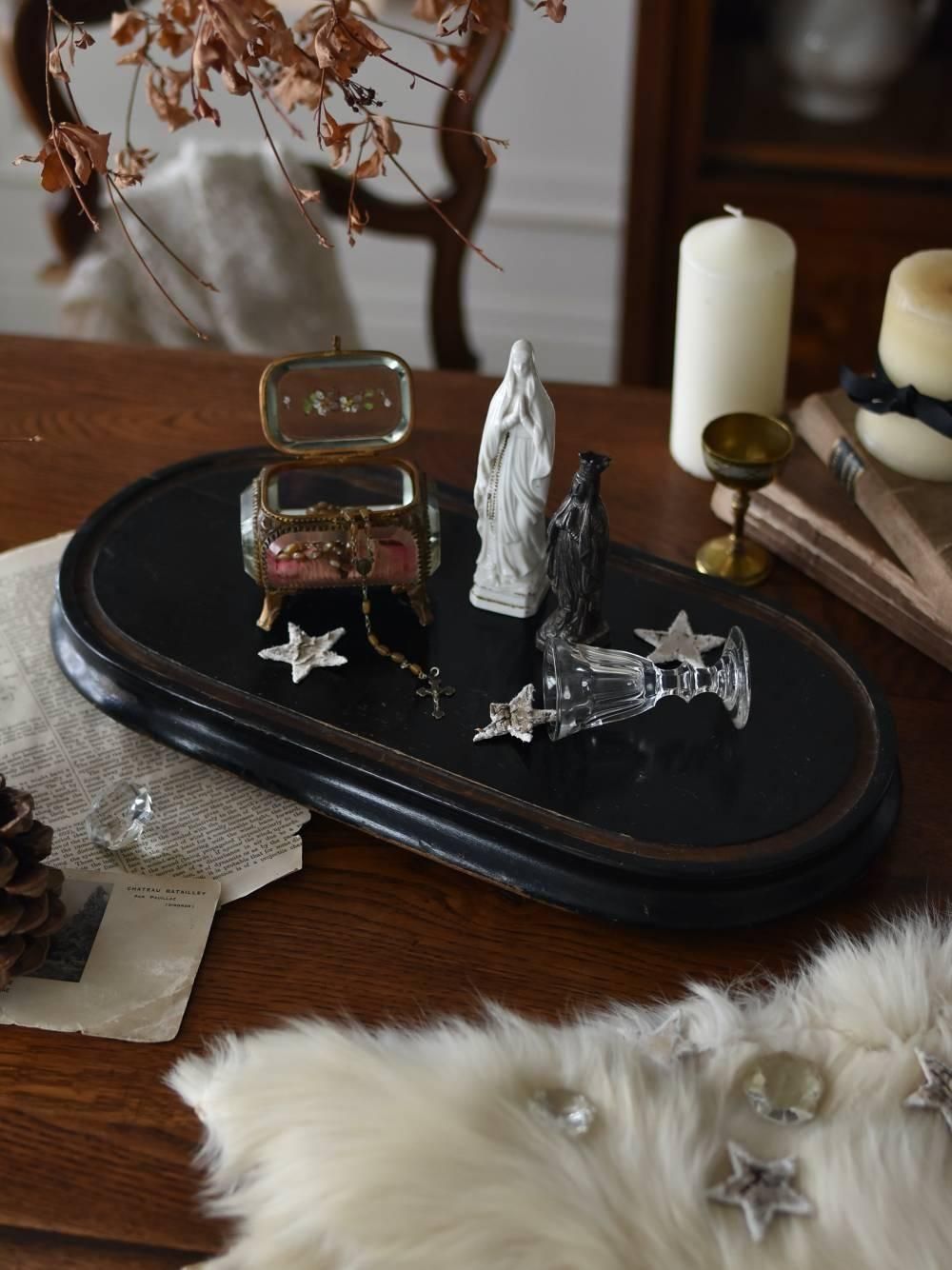 フランスアンティークディスプレイ什器 1900年代オーク材引き出し付きシェルフ 店舗什器 フランス