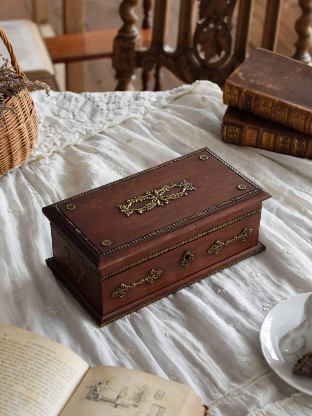 フランスアンティーク　菫ボックス フランスアンティーク 菫ボックス