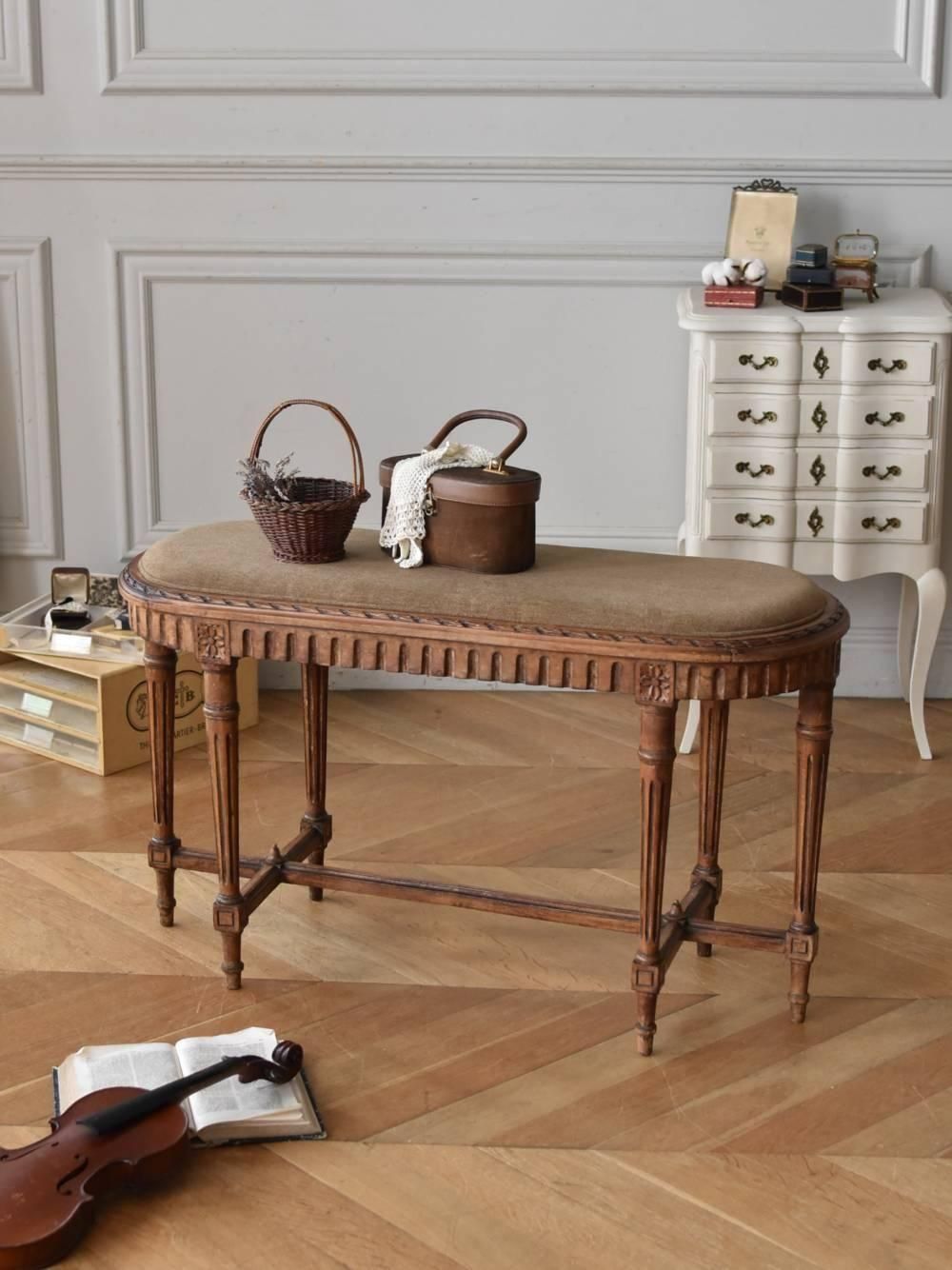 ファブリックスツール.14 フランスアンティーク家具 椅子 フレンチ