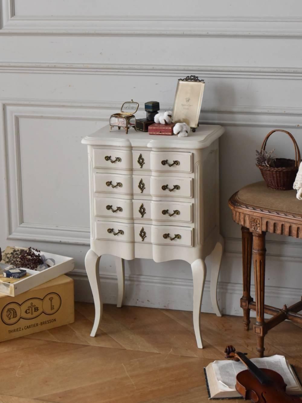 4段スモールチェスト.4 フランスアンティークチェスト フレンチインテリア