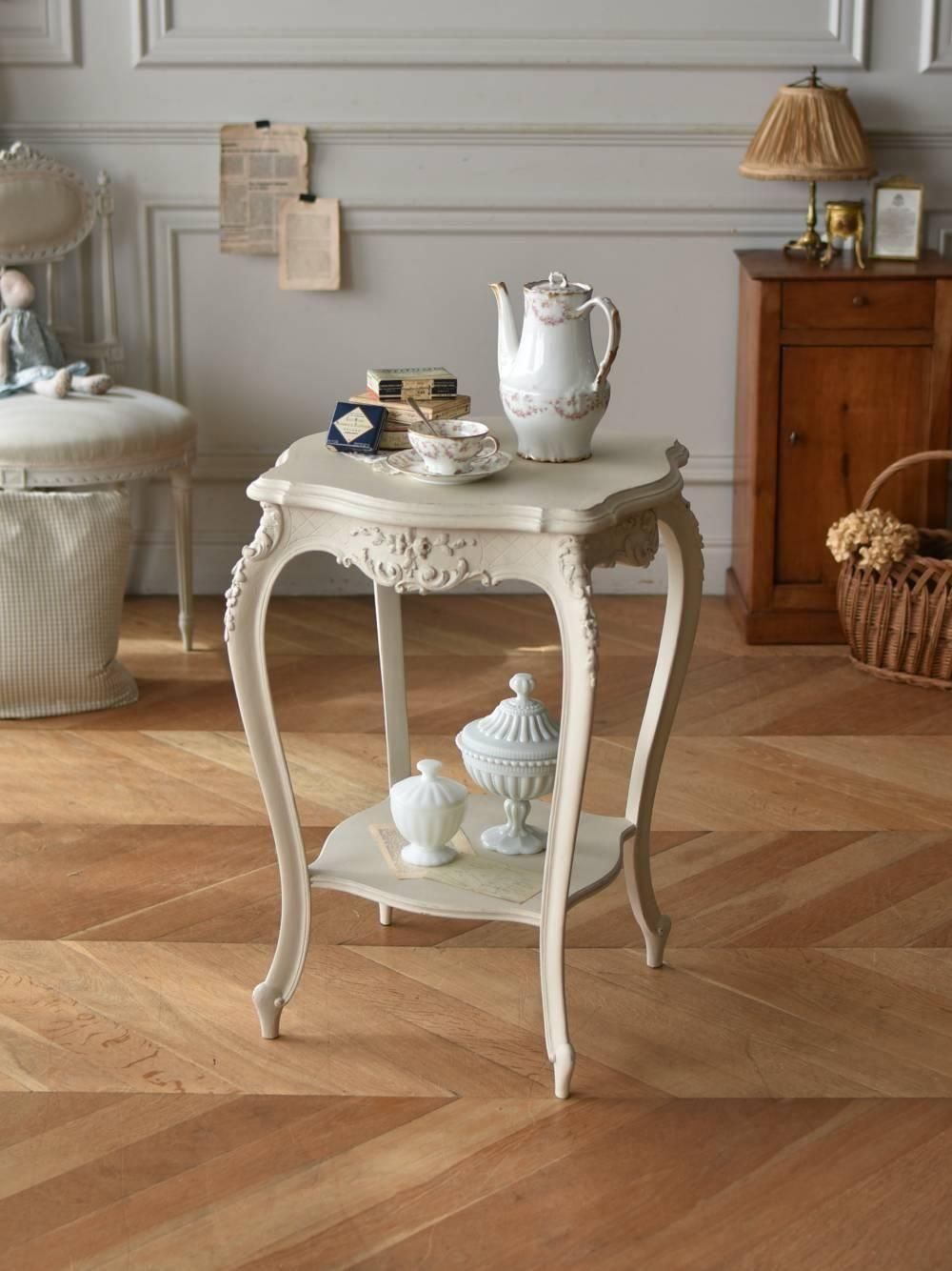 ペイントサイドテーブル.12 フランスアンティーク家具 ミニテーブル