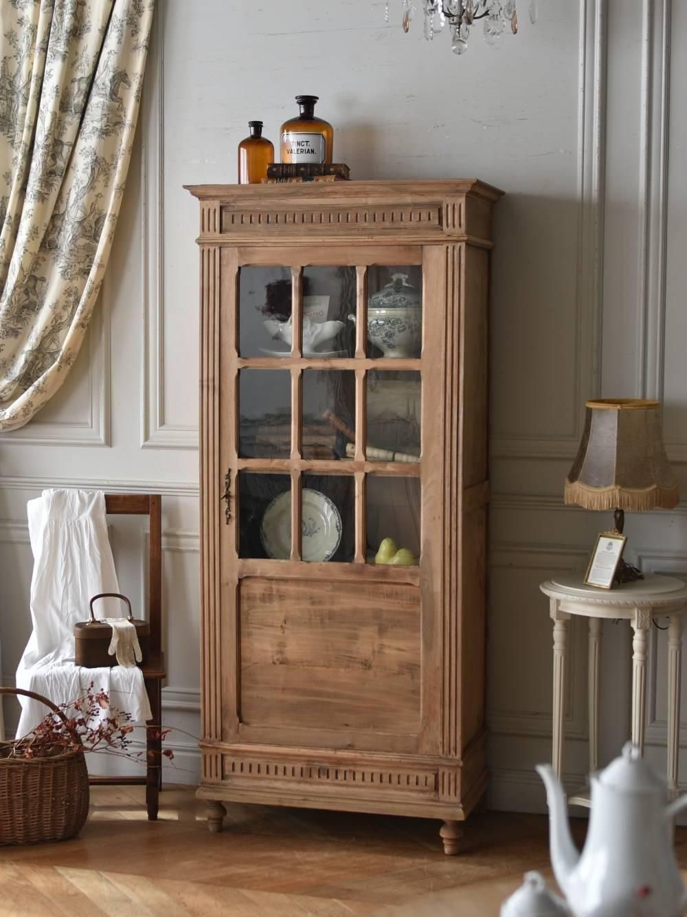 アンティーク格子窓キャビネット.7 フランスアンティーク家具 収納家具