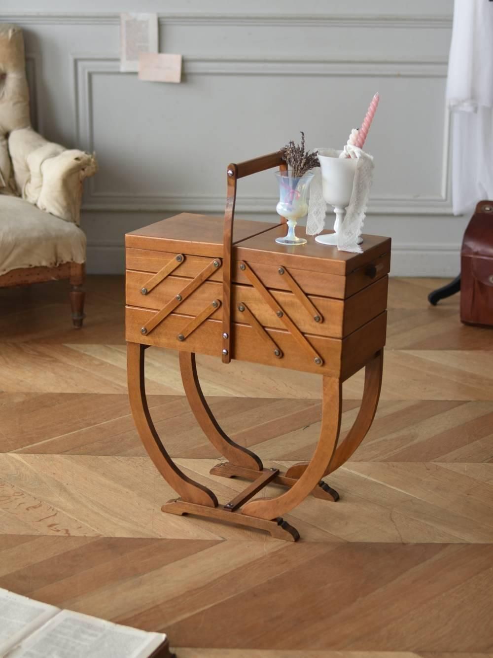 ソーイングボックス.21 フランスヴィンテージ家具 裁縫箱 ヴィンテージ