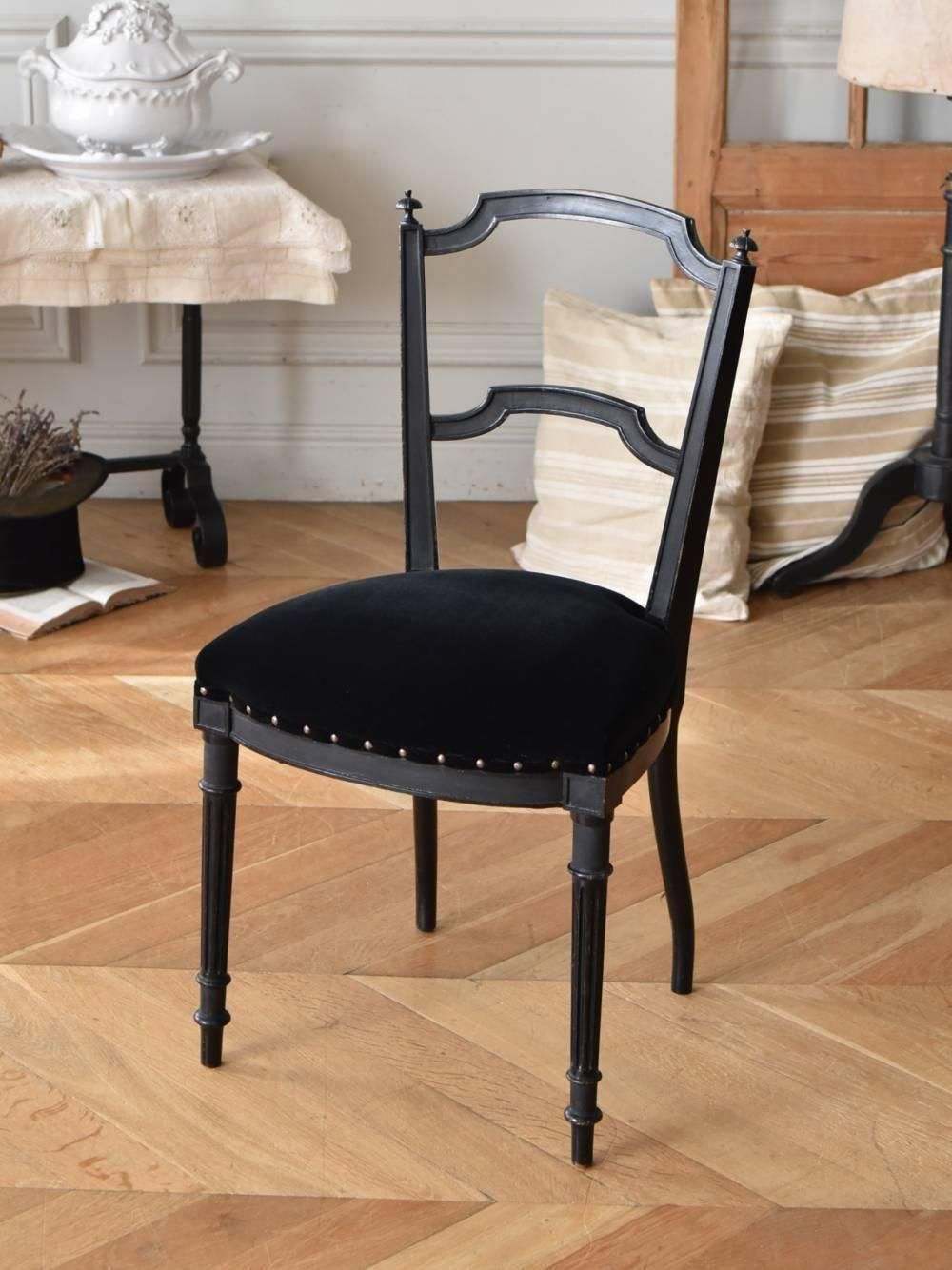 アンティークチェア.Black12 フランスアンティーク家具 椅子 ナポレオン