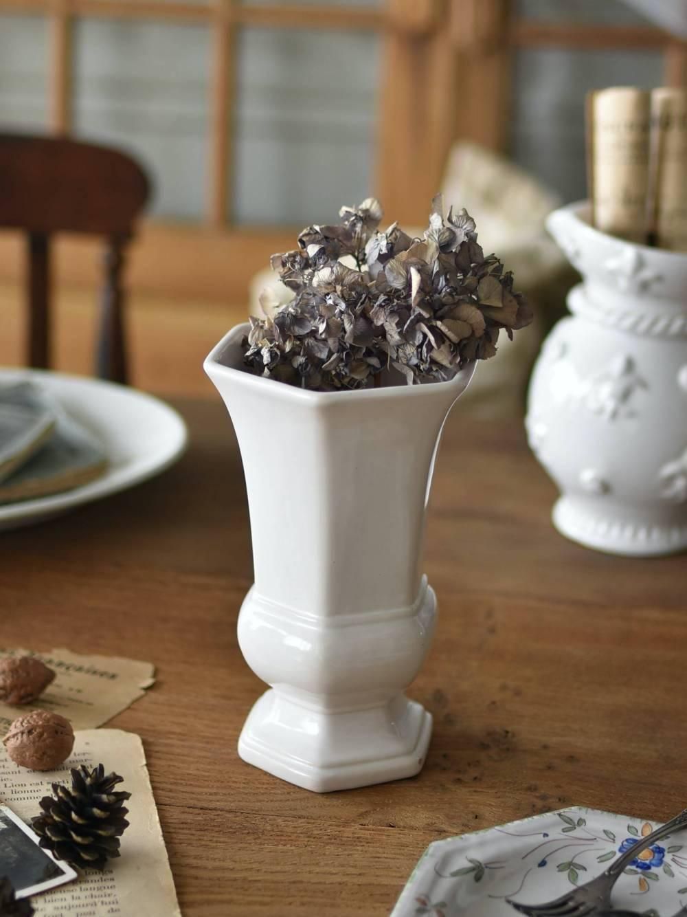 ムスティエ焼　花瓶　花器　フラワーベース フラワーベース.Moustiers2 フランスヴィンテージ雑貨 ムスティエ花器