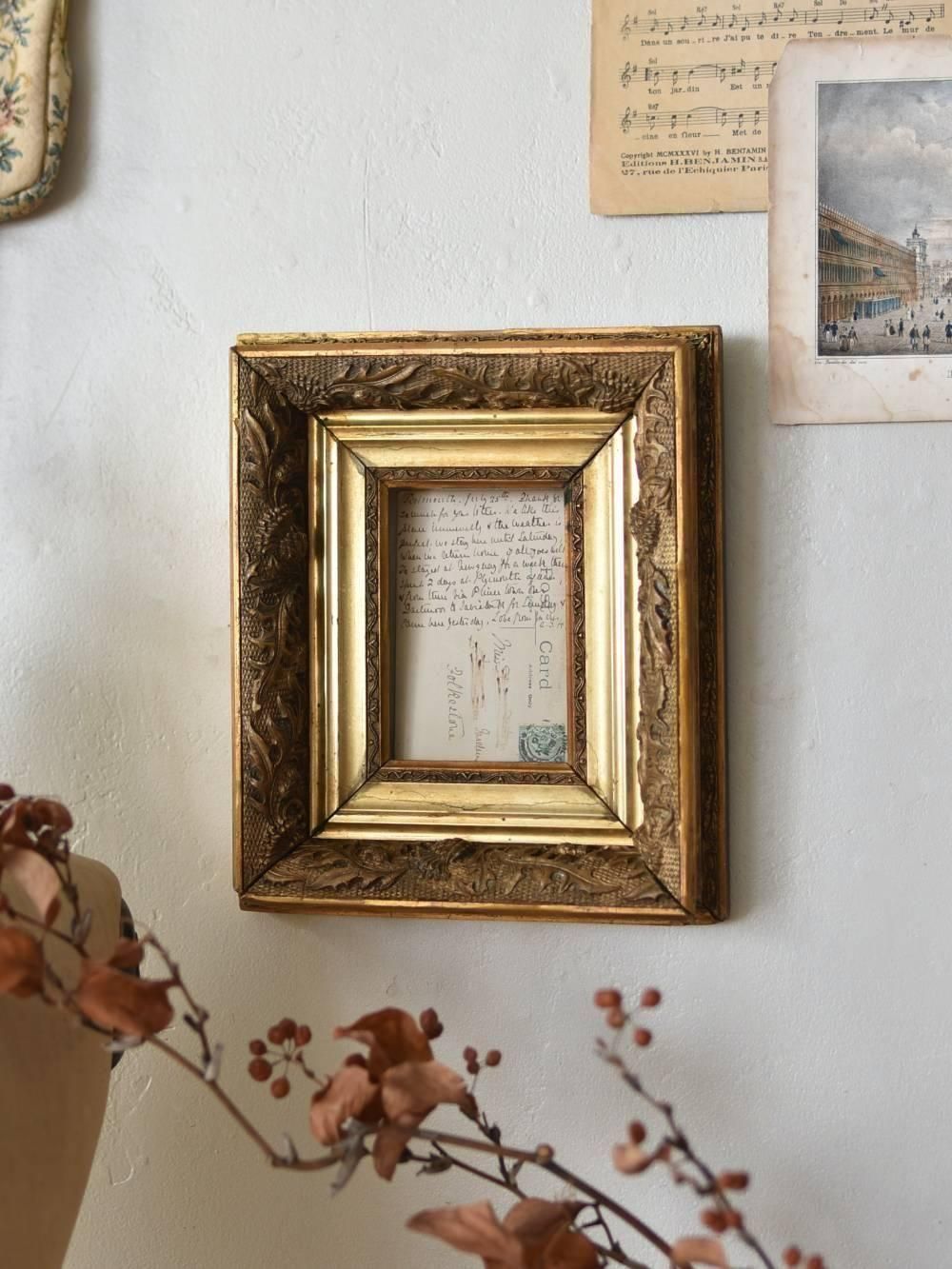 アンティークフレーム.Gold8 フランスアンティーク雑貨 額縁 壁面