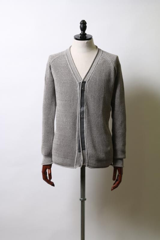 wjk(ダブルジェイケイ)　ホック　カーディガン　ニット　　(T.GRAY) 6813-kw55f HOOK CARDIGAN KNIT COTTON  LINEN 杢グレー　　通販　オンラインショップ　セレクトショップ　広島　広島市 - Jacuzzi by