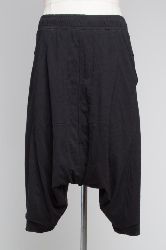 JULIUS(ユリウス) CO/CU JERSEY SEAMED EASY CROTCH PANTS (BLACK