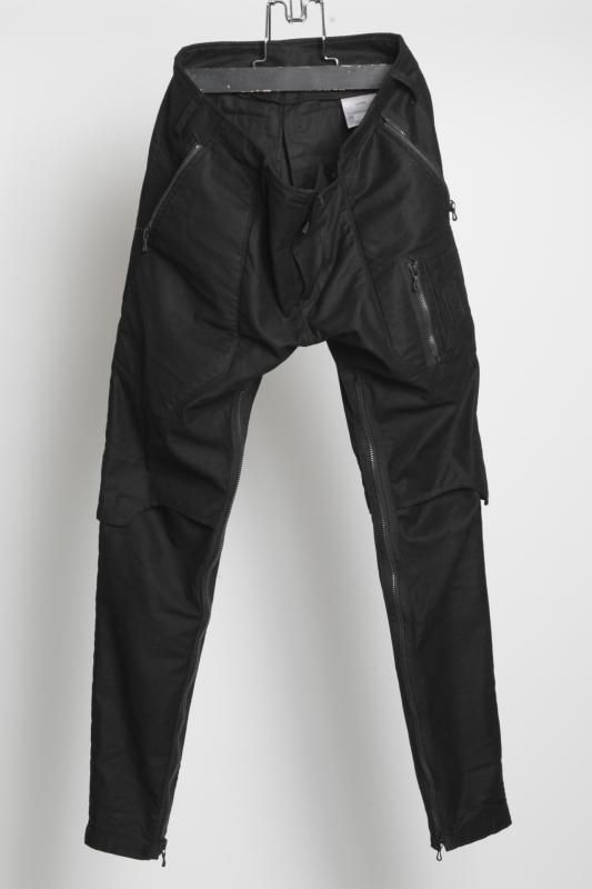 JULIUS(ユリウス) COTTON STRETCH BACK SATIN Slashing Tactical Pants (BLACK)　  637PAM8　コットン　ストレッチ　サテン　スラッシング　タクティカル　レイヤード　パンツ　ブラック　正規取扱店　正規代理店　オンラインショップ　 通販　セ...