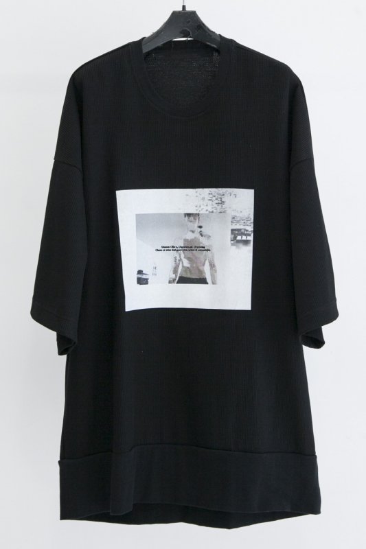 JULIUS(ユリウス) COTTON WAFFLE PRINT BIG T-SHIRTS (BLACK) 657CPM20 　コットン　ワッフル　 プリント　ビッグ　Ｔシャツ　ブラック　2019　通販　オンラインショップ　正規店　正規取扱店 広島　- jacuzzi by cortina