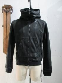 JULIUS_7(ꥦ)  COATED COTTON SWEAT  ZIP UP ѡ (BLACK)
