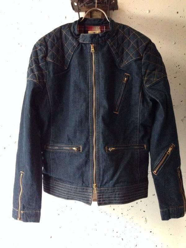 AKM×Wrangler DENIM　ライダース　(INDIGO)　　エイケイエム　ラングラー　デニム　シングル　ライダース　インディゴ　通販　 オンラインショップ　 - Jacuzzi by cortina　- JULIUS AKM 1piu1uguale3 wjk galaabenD 