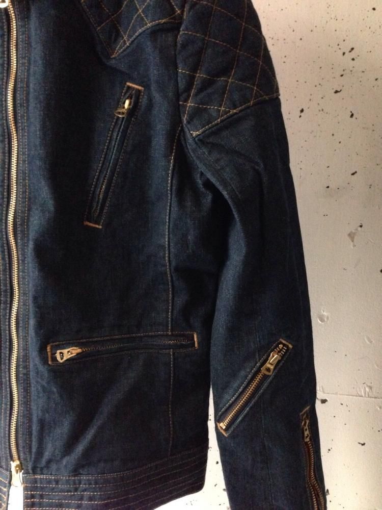 AKM×Wrangler DENIM　ライダース　(INDIGO)　　エイケイエム　ラングラー　デニム　シングル　ライダース　インディゴ　通販　 オンラインショップ　 - Jacuzzi by cortina　- JULIUS AKM 1piu1uguale3 wjk galaabenD