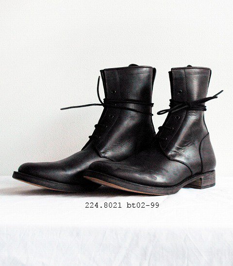 wjk BOOTS 5H TYPE-23 wax leather (black) 5ホール 編み上げ ブーツ