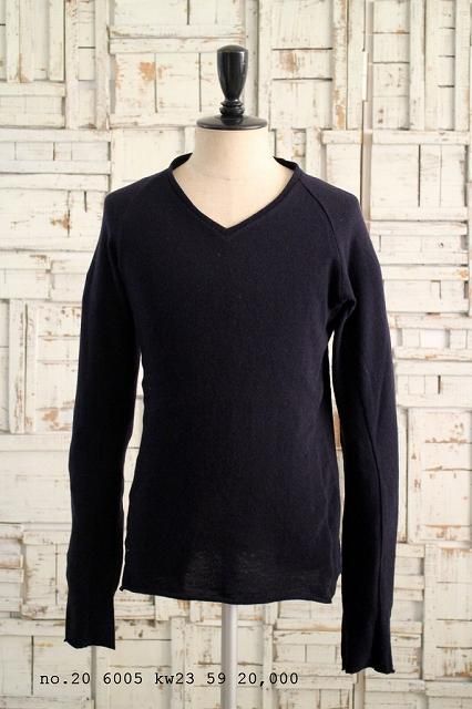 wjk wool jersey V-neck knit L/S (d.red/navy/black) 6005-kw23