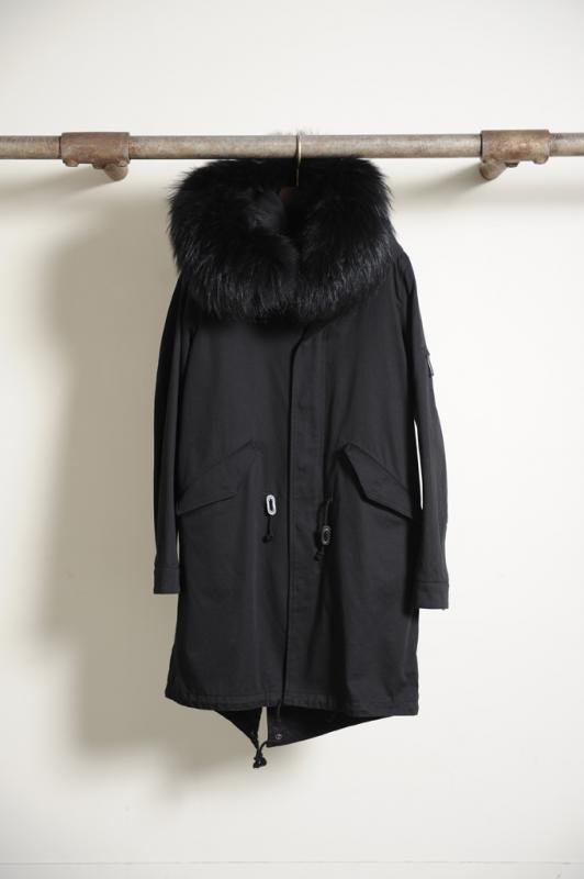 galaabenD 高密度 コットンチノクロス モッズコート mods coat (BLACK
