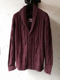 <img class='new_mark_img1' src='https://img.shop-pro.jp/img/new/icons16.gif' style='border:none;display:inline;margin:0px;padding:0px;width:auto;' />ATM7  Sandblaster    cotton  cable shawl cardigan    (WINE)