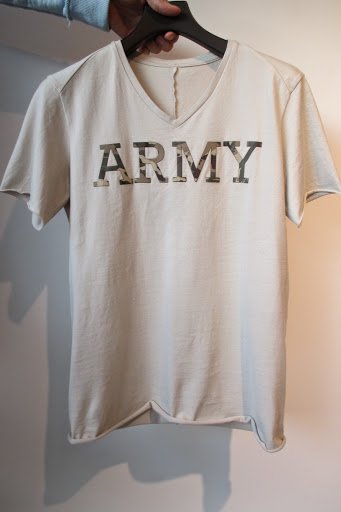 wjk CAMO LETHER ARMY カットソー Tシャツ (BEIGE) 7059-js14 アーミー