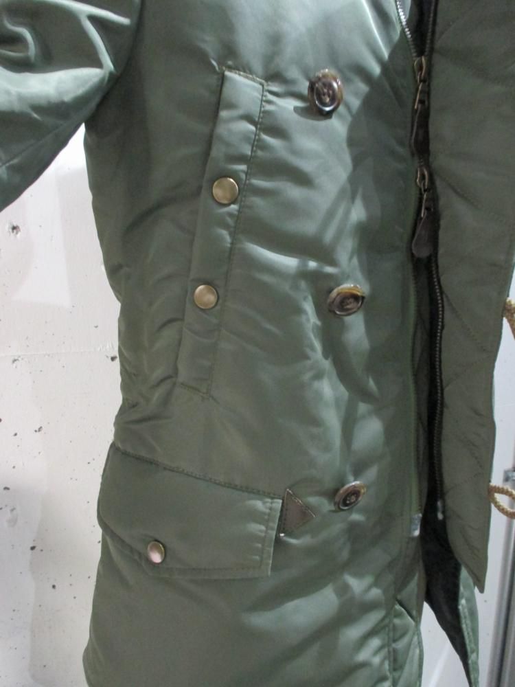 WJK (ダブルジェイケイ) ラクーンファー付きナイロンN-3Bジャケット SALE セール wjk nylon N-3B ジャケット ブルゾン (WINE/KHAKI