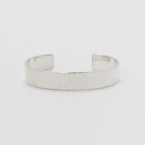 Hammered Hallmarks Wide Bangle - VIVIFY STORE